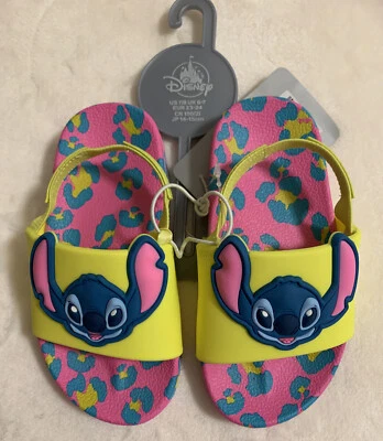 Disney Stitch Girls Toddler Beach Water Slides Sandal Slippers Non-slip Size 7/8 - Image 1 of 4