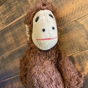Vintage Animal Fair 1976 Monkey Chimp Plush 55329 Stuffed Doll Shag Fur - Picture 1 of 11