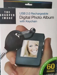 Digital Photo Album Rechargeable with Keychain The Sharper Image - Picture 1 of 3