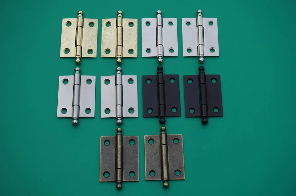 5 ACABADOS BISAGRAS A TOPE 1 5/8" W X 1 15/16" H PUNTAS DE BOLA CON PASADORES EXTRAÍBLES ACERO Foto 1 de 1