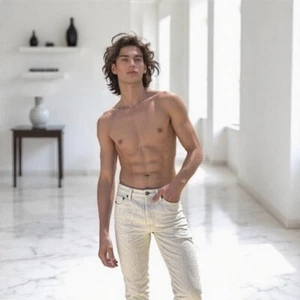 Pantalón Fagassent Toshiki Aoki talla S - blanco diseñador Japan Style estruc... - Imagen 1 de 4