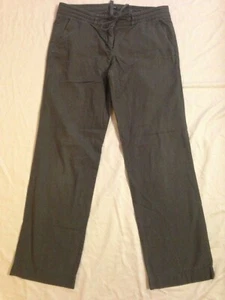 J. Pantalones Crew Gris Para Mujer Talla 6 Cordón Cintura 100% Algodón 4 Bolsillos Usados en Excelente Condición Cremallera - Imagen 1 de 7