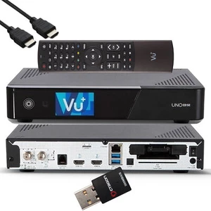 ►Original VU+ Uno SE 4K 1x DVB-S2 FBC Twin Tuner Linux Receiver 300 Mbit WLAN - Bild 1 von 7