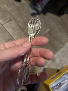 Pinzas de tijera plateadas de 4,75", chapadas en inglés - Imagen 1 de 6