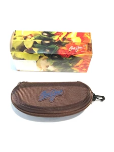 Custodia con cerniera per occhiali da sole grandi Maui Jim con scatola - Foto 1 di 4