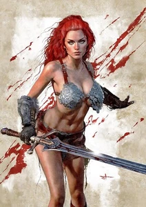 SAVAGE RED SONJA #1 (MARCO TURINI EXCLUSIVE BLOODY VIRGIN VARIANT) ~ Dynamite - Picture 1 of 1