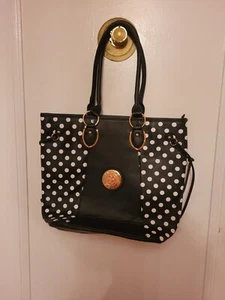 New Polka Dot Bow Handbag Tote Purse - Picture 1 of 4