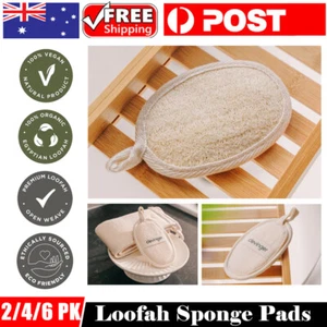 2/4/6PK Exfoliating Loofah Pad Sponge Body Skin Bath Shower Brush Luffa Scrubber - Picture 1 of 28