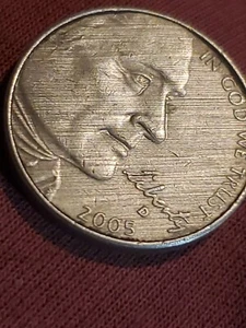 2005 D Mint Nickel Rare Buffalo 5 Cent Feeder Fingers + Circular Clad Both Sides - Picture 1 of 9