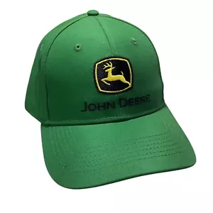 John Deere Official Green LOGO Snap Back Embroidered OS Brand New w Tags - Picture 1 of 3