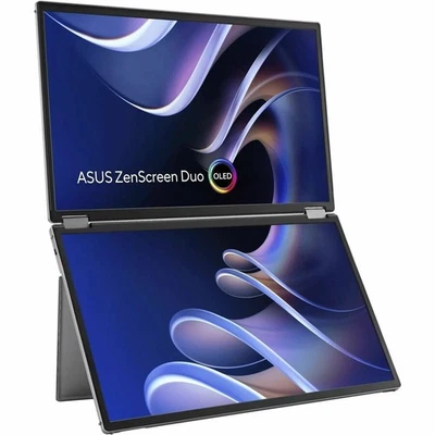 Asus ZenScreen Duo MQ149CD 14" Class WUXGA OLED Monitor - 16:10 - Silver - Image 1 of 4