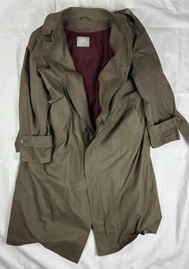 Stafford Executive Raglan Sleeve Olive Belted Trench Coat Wool Liner MiUSA 44R - Picture 1 of 8