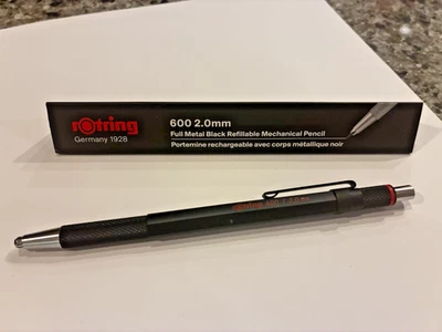 rOtring 600 механический карандаш / свинцовый держатель - черный - 2,0 мм * РЕДКАЯ * - Изображение 1 из 4