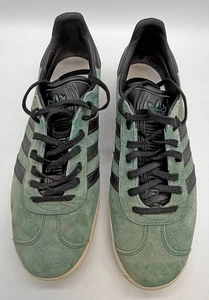 Zuvor getragenes Paar grüne Herrenschuhe UK Größe 9 Adidas Gazelle US 9,5 - Bild 1 von 7