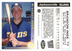 Brandon Inge 2000 Grandstand Southern T/P RC Card Jacksonville Suns - Picture 1 of 1
