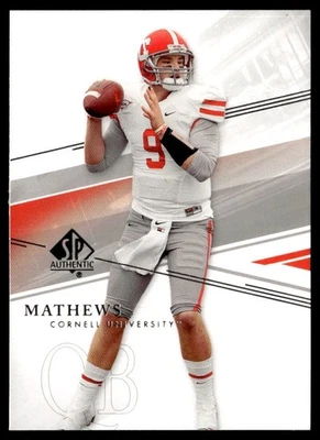 2014 SP Authentic Jeff Mathews Rookie Cornell Big Red #45 - Image 1 of 2