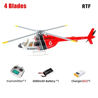 Fly Wing Bell 206 V3 3D GPS 6CH Auto Return 4 Blades RC RTF Hubschrauber EU Plug - Bild 1 von 4