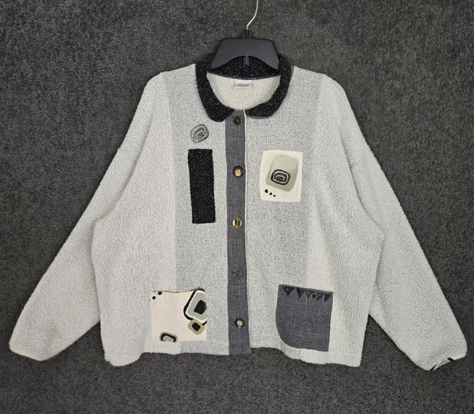 Cárdigan Suéter Vintage Mujer 2XL 3XL Geométrico Abstracto Abuela Retro Pullover Foto 1 de 4