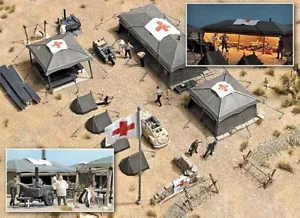 BUSCH 9605 HO 1:87 Military Field Hospital Kit - Picture 1 of 4