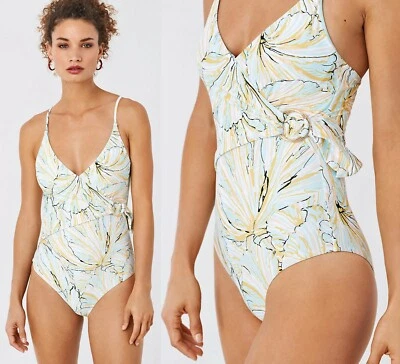 Traje de baño de una pieza Diane Von Furstenberg ONIA X DVF Lila Tulipán Shell Lagoon L Foto 1 de 4