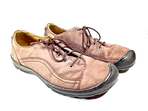 Women's KEEN Sterling City Lace-Up Leather Walking Hiking Shoes Brown Size 11 US - Picture 1 of 11