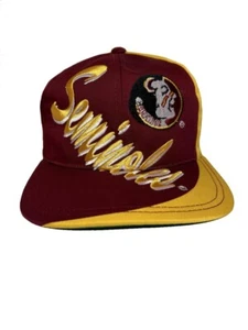 Cappello/cappello a scatto vintage FSU Seminoles anni '90 logo 7 - Nuovo con etichette - Foto 1 di 4