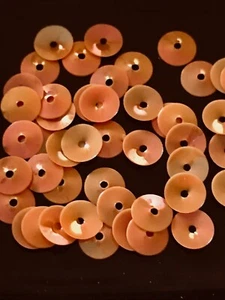 Sequins 5mm Dark Apricot Peach Orange AB Rainbow Cone Cup Choose Pack Size DIY - Picture 1 of 1