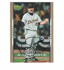 NATE ROBERTSON SIGNED IP 2007 UPPER DECK #92 DETROIT TIGERS AUTO