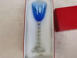 Baccarat Vega Blue Rhine Wine Glass with Original Box - Picture 1 of 6