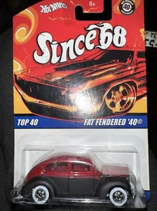 Hot Wheels Since 68- Fat Fendered '40 SEALED NEW Black Maroon - Picture 1 of 5