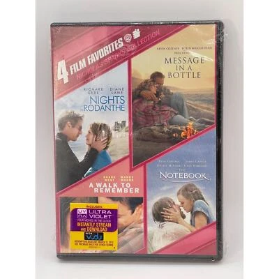 Nicholas Sparks Dvd Message Bottle Notebook Nights Rodanthe Walk to Remember Set Foto 1 de 2