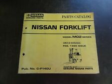 Nissan Model M02 Series Forklift Parts Catalog Manual   C-F140U   1995