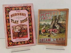 The Nursery Play Book & Pictures from Dream Land 2 Childrens Books c1880-99 - Picture 1 of 12