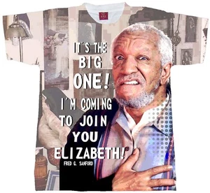 FRED SANFORD T-SHIRT, THE BIG ONE, LAMONT, AUNT ESTHER, GRADY, 70'S TV SHOWS. - Picture 1 of 3