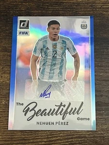 Nehuen Pérez 2022-23 Donruss The Beautiful Game automático #BA-NPE Blue Prizm 98/99 - Imagen 1 de 9