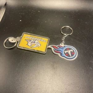 Nashville  TN Sports Teams Titans Predators NHL NFL Keychain - Picture 1 of 6