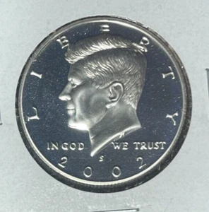 Medio dólar de plata Kennedy 2002-S ~gema prueba camafeo ~hermosa moneda~ - Imagen 1 de 2