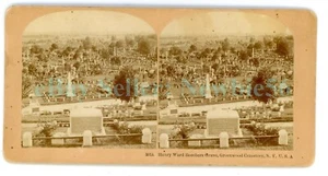 Brooklyn NYC NY - CEMENTERIO HENRY WARD BEECHER GREENWOOD - Kilburn Stereoview SV - Imagen 1 de 2