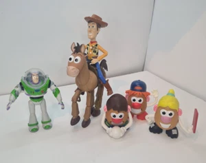 Lote de 6 figuras de juguete Toy Story Woody Buzz Bullseye cabeza de patata - Imagen 1 de 13