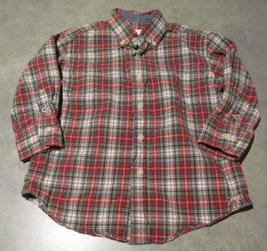 Crewcuts shirt 2T Boys Extra Small red green Christmas Plaid - Picture 1 of 5