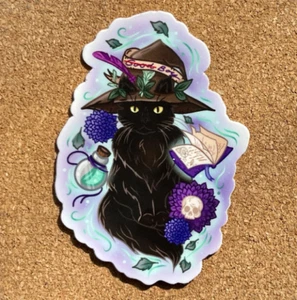 Kitty (Darkness) the Warlock - DND 5e RPG Cute Gaming Tabletop Decal Sticker 3" - Picture 1 of 5