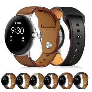 Fashion Leather Replacement Strap Wristband For Google Pixel Watch 3/2/1 41/45MM - Picture 1 of 12