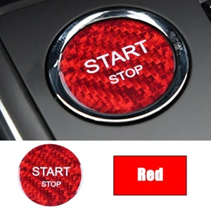 Red Carbon Car Engine Start Stop Button Cover For Peugeot 408 308S For Citroen  - Picture 1 of 5