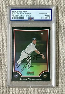 Autographed 2009 Bowman Chrome Refractor #90 Justin Verlander Detroit Tigers PSA - Picture 1 of 3