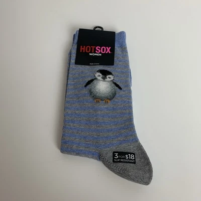 Hot Sox Calcetines Mujer Zapato Talla 4-10.5 Pingüino Resistente al Deslizamiento Nuevo Sin Etiquetas Foto 1 de 4