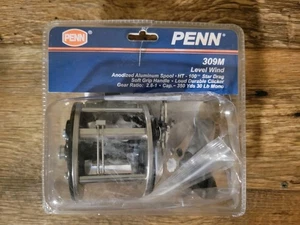 PENN Level Wind 309M Fishing Reel Black HT 100 Star Drag Trolling Casting Reel - Picture 1 of 3