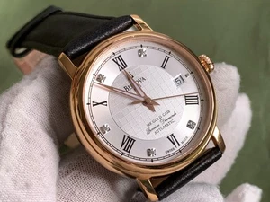 Swiss sample Bulova Date Sapphire Crystal 25 Jewels 3 Atm Automatic Men's Watch - Picture 1 of 19