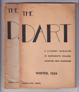 Vintage Dartmouth College 'The Dart' MAGAZINES winter/ spring 1934 Hanover, NH - Picture 1 of 5