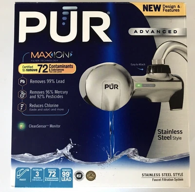PUR Faucet Filtration Advanced System Maxion PFM450S Stainless Steel Style - Image 1 of 3