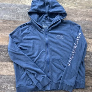 Felpa con cappuccio Vineyard Vines donna XL blu logo full zip felpa palestra - Foto 1 di 5